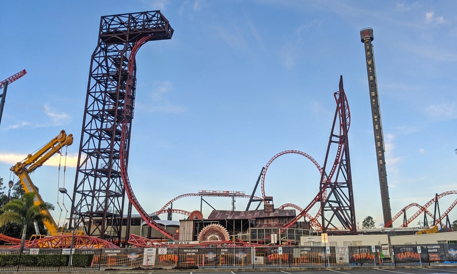 Buzz off - Dreamworld commences dismantling of Buzzsaw roller coaster ...