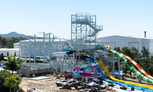 Construction flies ahead on Wet'n'Wild's newest water slides