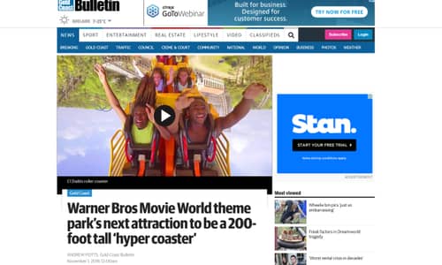 Gold Coast Bulletin demonstrates little knowledge of hypercoasters