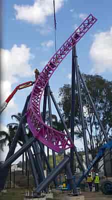 Movie World hypercoaster construction