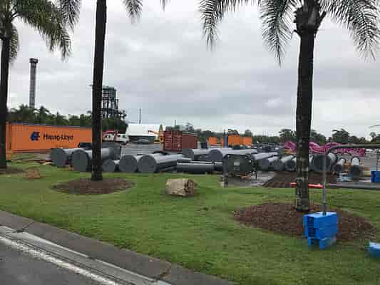 Movie World hypercoaster construction