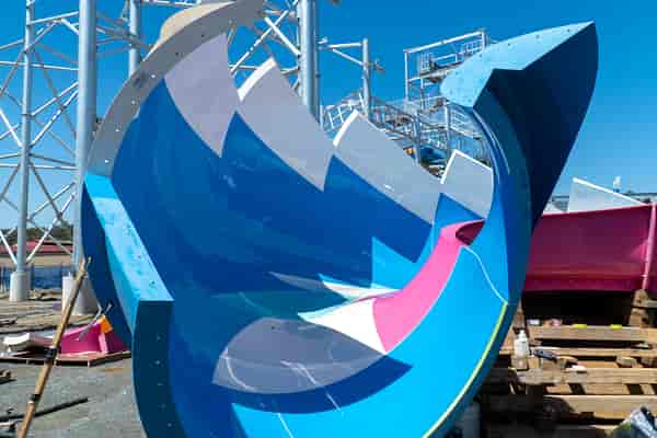 Wet'n'Wild 2021 slide construction