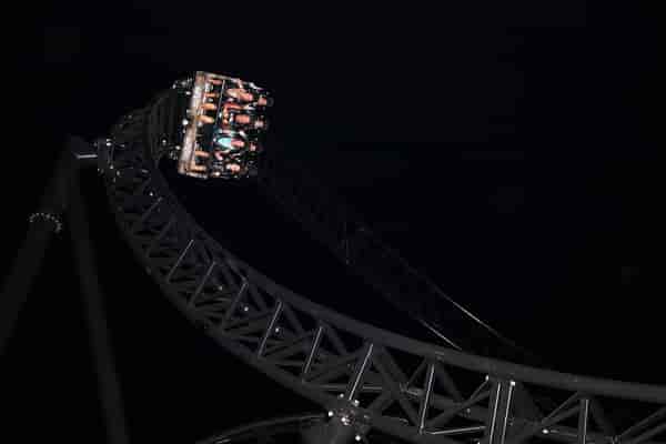 At night