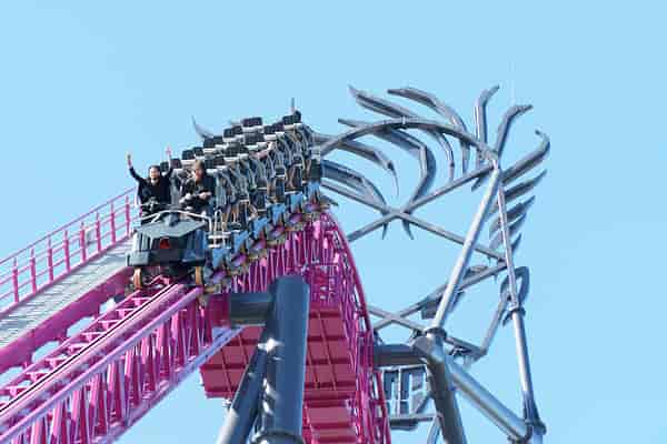 DC Rivals HyperCoaster backwards