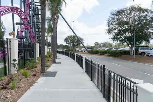 Movie World entrance footpath