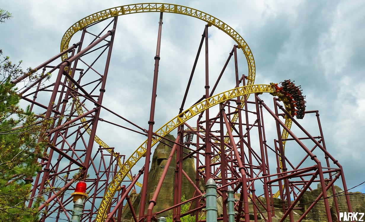 Volcano Roler Coster Volcano, The Blast Coaster Info, Facts and Statistics | Parkz - Theme Parks